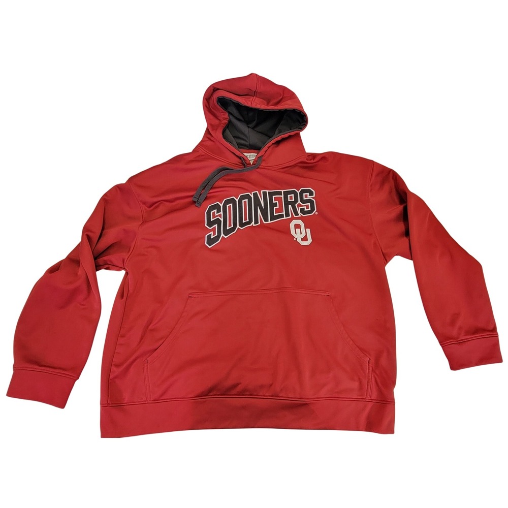 Oklahoma Sooners NCAA Section 119 Red Hoodie Sweatshirt Pullover Mens 2XL‎